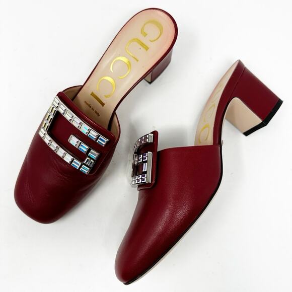 Gucci Crystal Square G Madelyn Mules - Picture 2 of 12